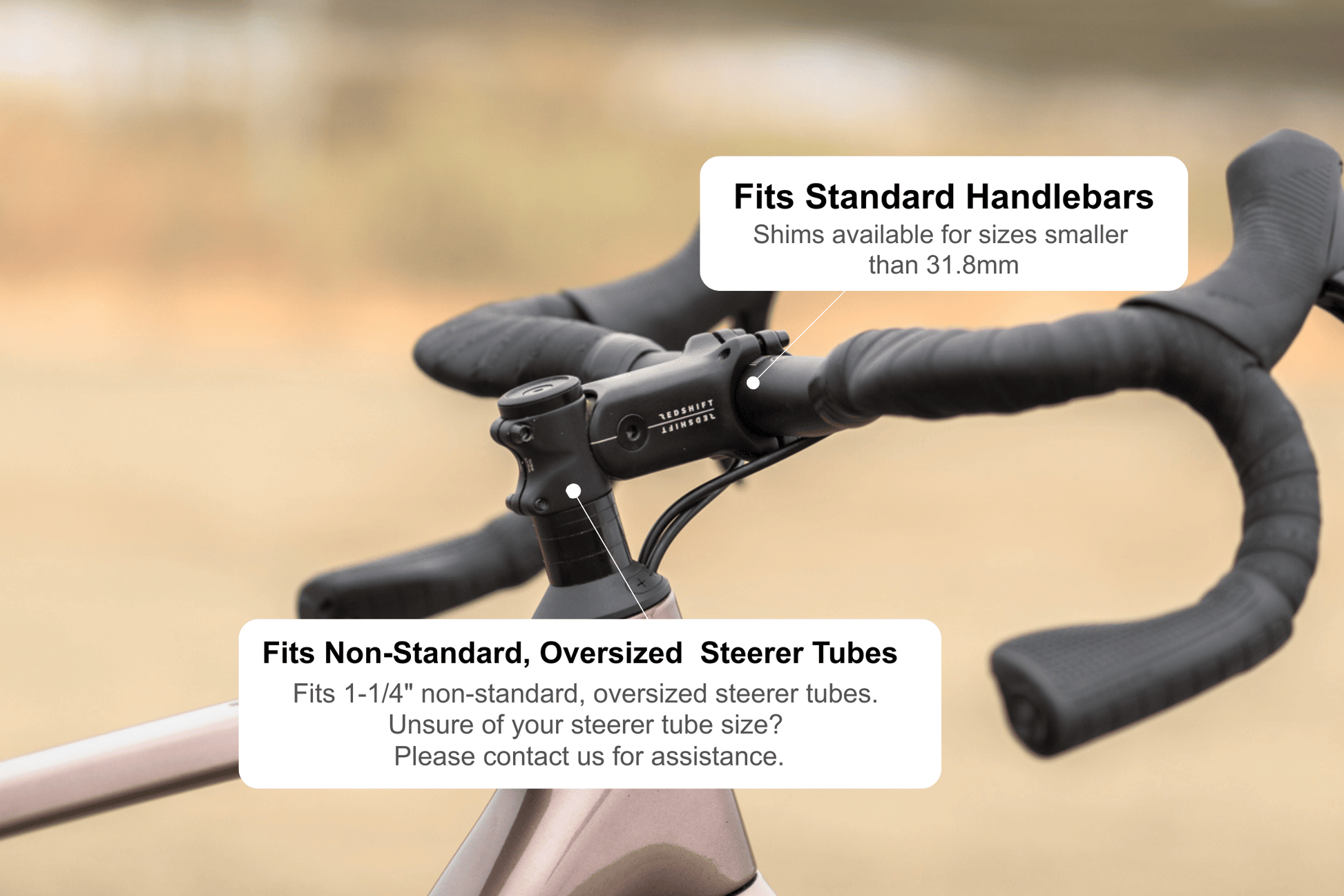 ShockStop Suspension Stem for Gravel, Road and Mountain Bikes with ShockStop Suspension Stem for Gravel, Road and Mountain Bikes with