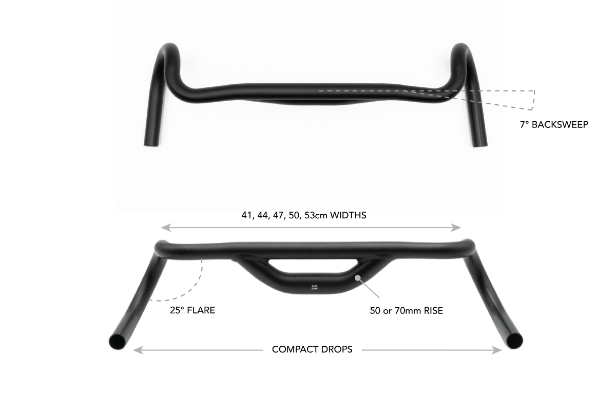 Top Shelf Handlebar | Flared Riser Drop Bar – Redshift Sports