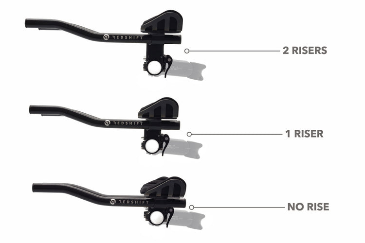 Aerobar Angled Riser Quick Release Clip-on Aero Bars for Triathlon, Bike packing and Road ...