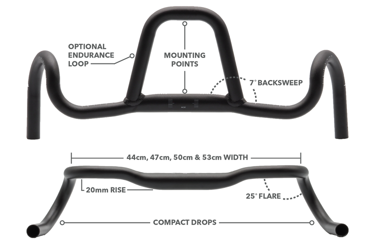 Gravel Bike Handlebars Flared Gravel Drop Bars Redshift Sports
