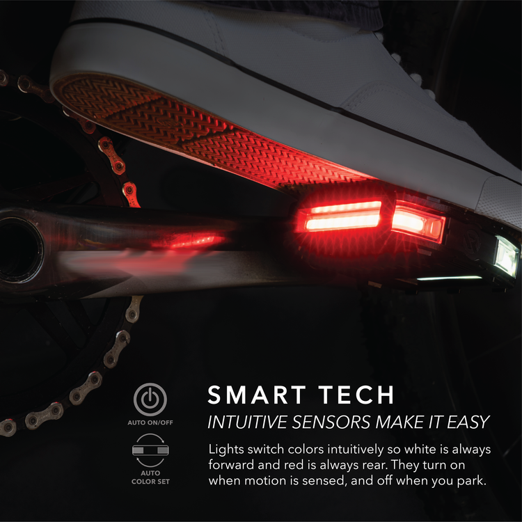 Smart LED Bike Light Pedals  Arclight PRO Flat Pedals – Redshift