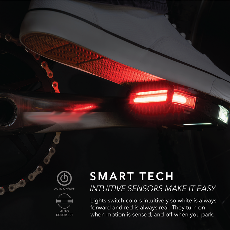 Smart LED Bike Light Pedals  Arclight Pedals – Redshift Sports